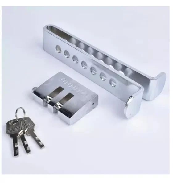 Traba Pedal + Candado + Llaves Seguridad Auto Robo - Imagen 2