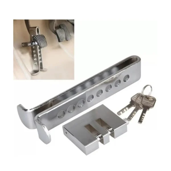 Traba Pedal + Candado + Llaves Seguridad Auto Robo - Imagen 6