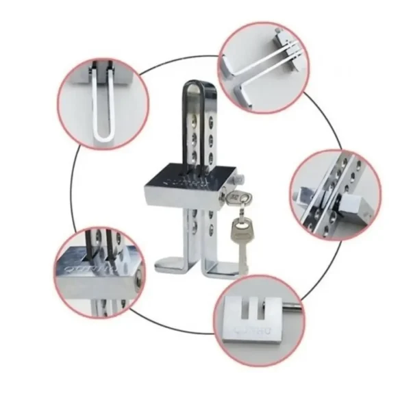 Traba Pedal + Candado + Llaves Seguridad Auto Robo - Imagen 7
