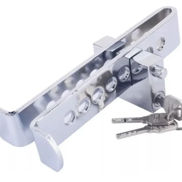 Traba Pedal + Candado + Llaves Seguridad Auto Robo - Imagen 9