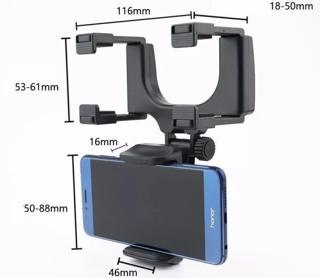 Soporte Celular Auto Porta Celular Auto Retrovisor - Imagen 5