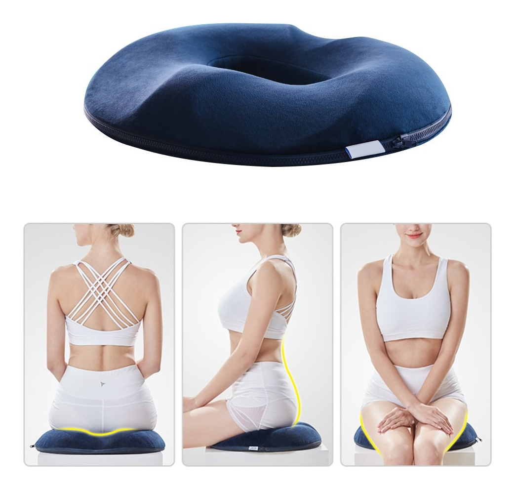 Cojin Ortopedico Picaron Antiescaras Memoria Funda Azul - Imagen 9