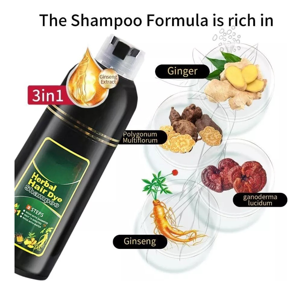 Champú De Color Instantáneo Para Teñir El Cabello De 500 Ml - Imagen 5