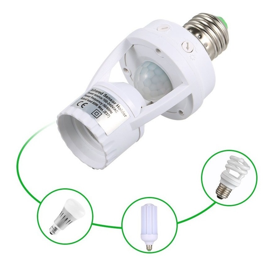 Sensor De Movimiento Soquete E27 Incluye Ampolletas Led 12w - Imagen 4
