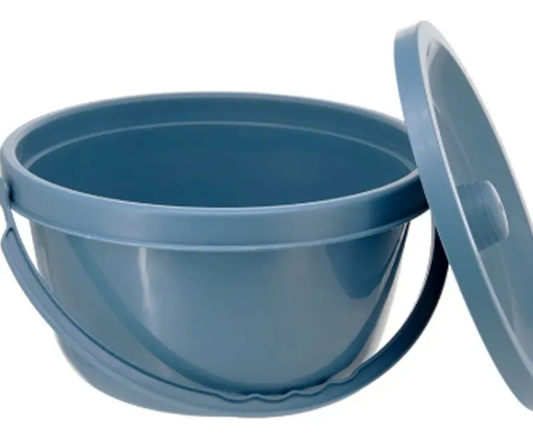 Balde Con Tapa Repuesto Baño Inodoro Wc Portatil - Imagen 3