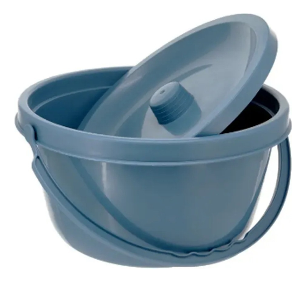 Balde Con Tapa Repuesto Baño Inodoro Wc Portatil - Imagen 4