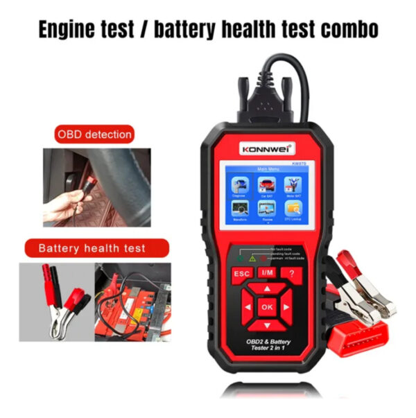 Escaner Automotriz Konnwei Kw870 Obd2 Con Probador Baterias - Imagen 11