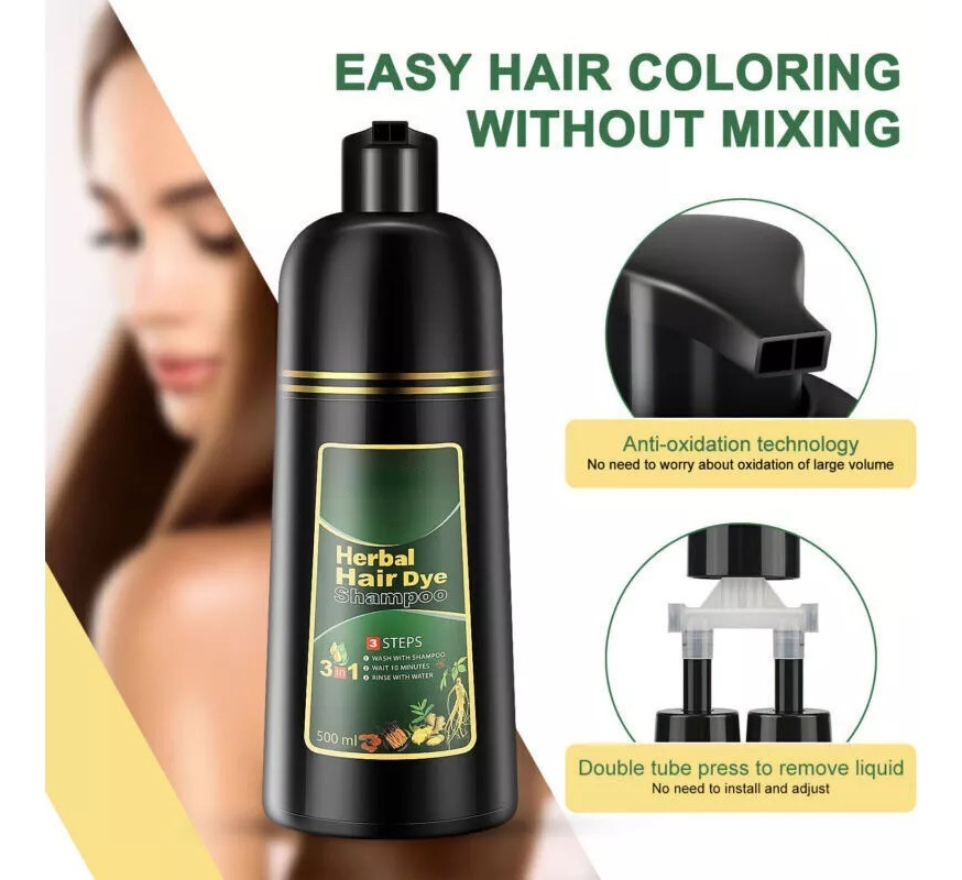 Champú De Color Instantáneo Para Teñir El Cabello De 500 Ml - Imagen 4