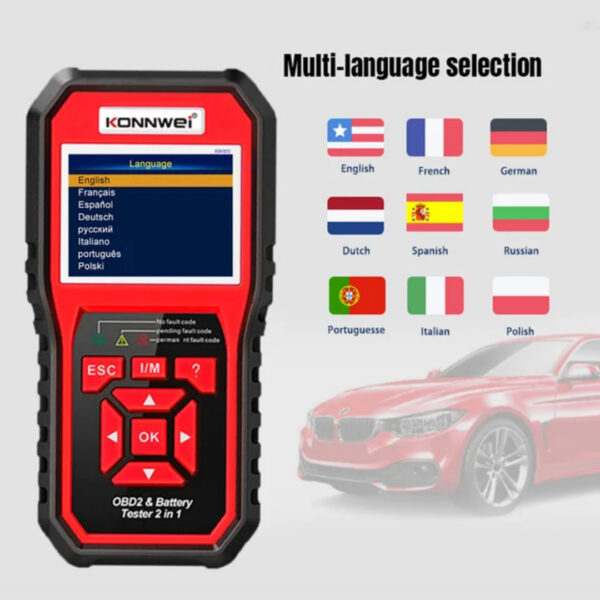 Escaner Automotriz Konnwei Kw870 Obd2 Con Probador Baterias - Imagen 10