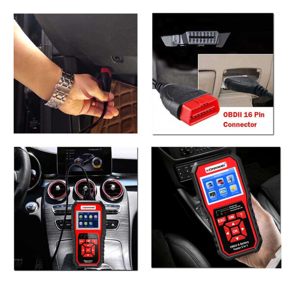 Escaner Automotriz Konnwei Kw870 Obd2 Con Probador Baterias - Imagen 2