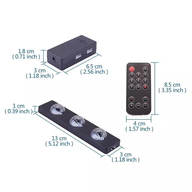 Luz Automovil Rgb / Incluye Control / Ventasmacul - Imagen 2