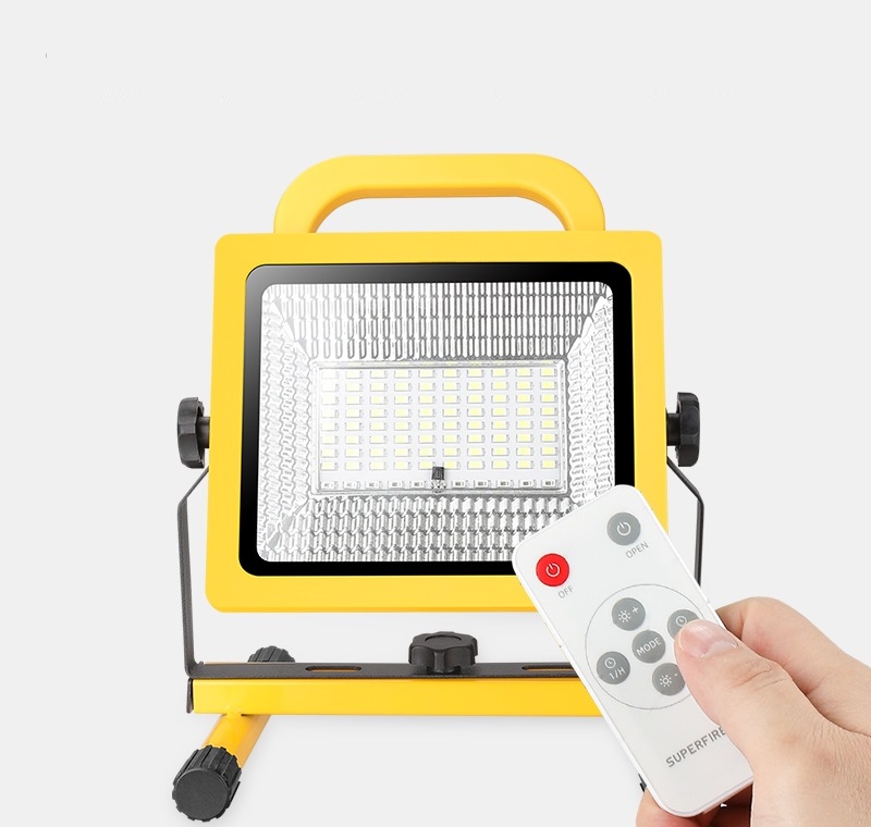 Foco Reflector Portatil Con Baliza Led De 40w Recargable