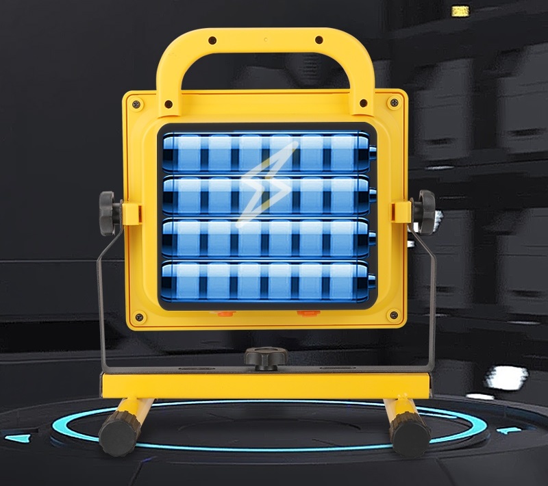 Foco Reflector Portatil Con Baliza Led De 40w Recargable - Imagen 6